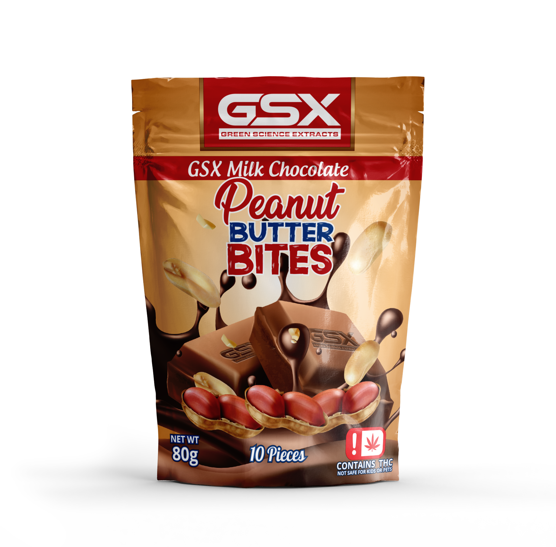 GSX Milk Chocolate Peanut Butter Bites package