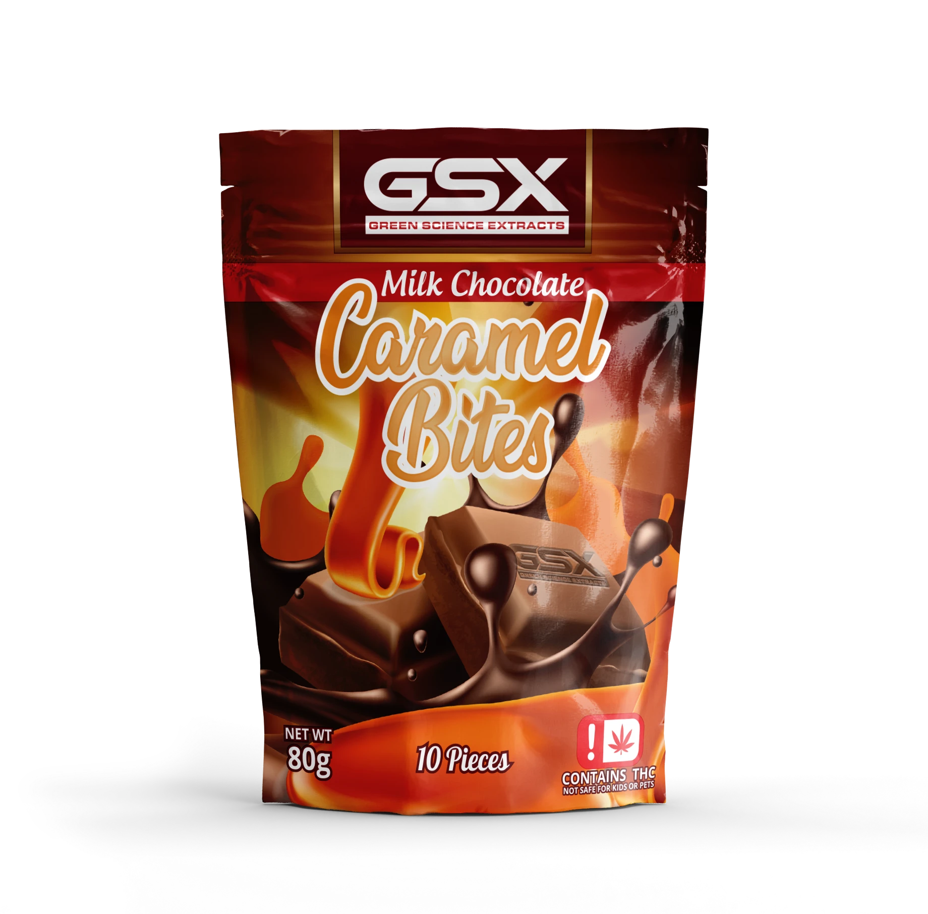 GSX Milk Chocolate Caramel Bites package