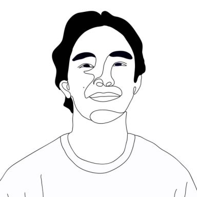 Vincent Wei profile art black and white