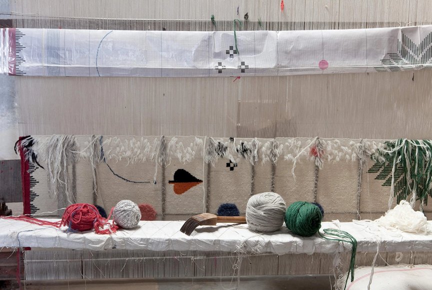 Rabari on the loom