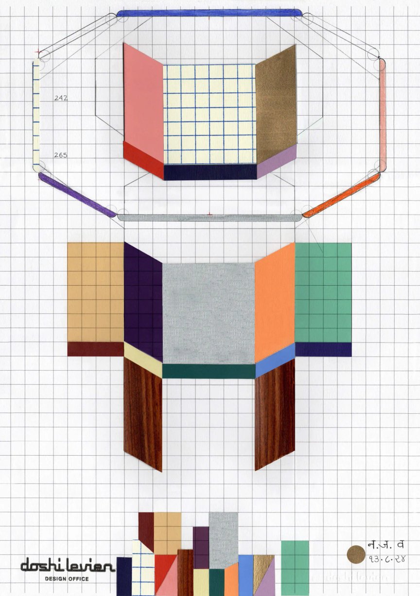 CONCEPT DRAWING OF MULTIFACETED CABINET