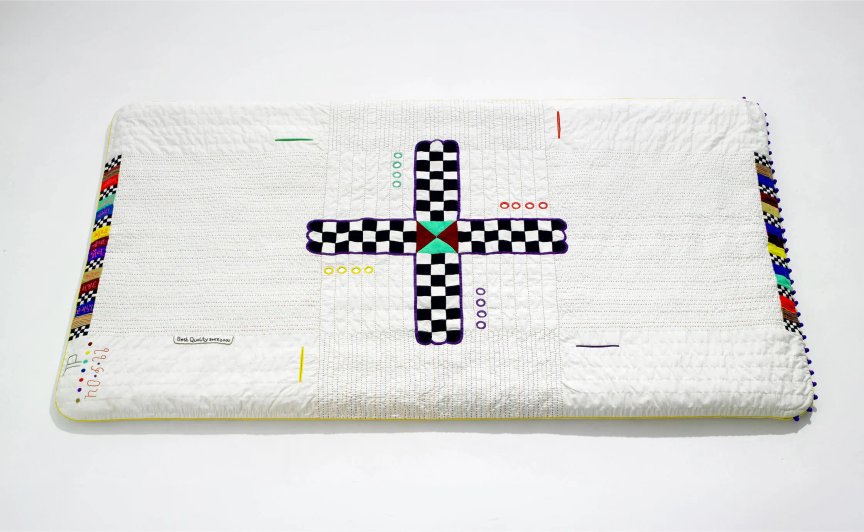 MATTRESS WITH PATCH-WORKED GAME OF CHAUPAR
