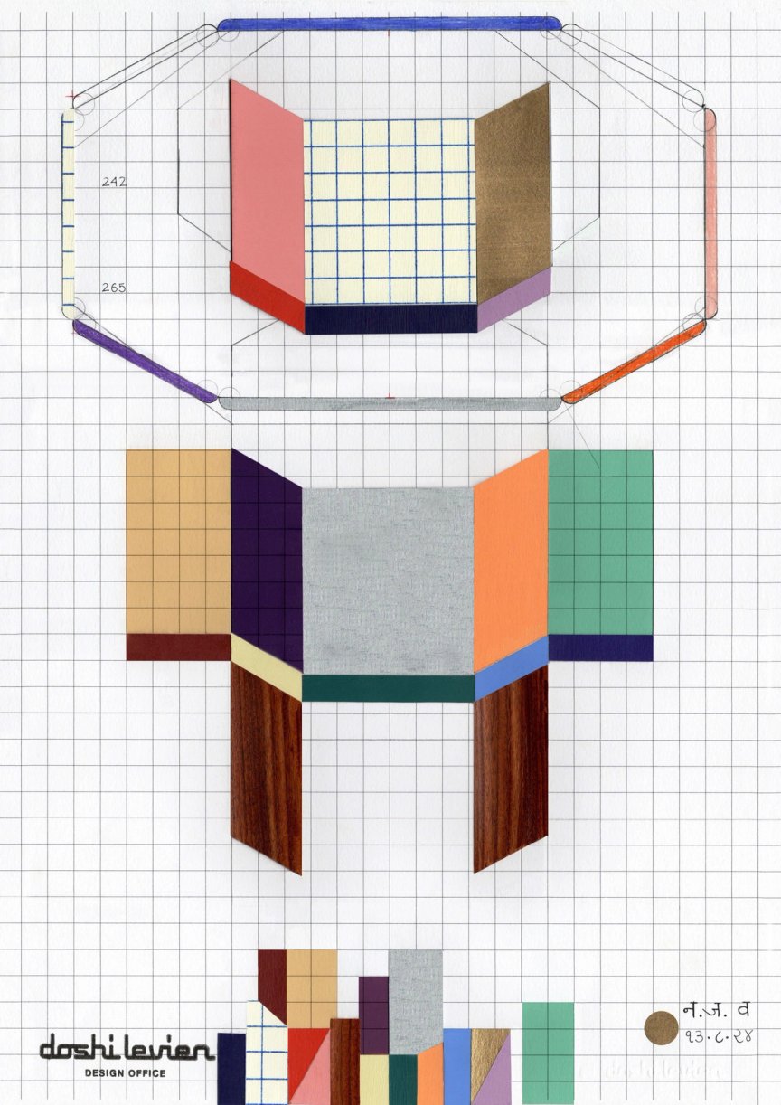Concept drawing for A Room of My Own Cabinet, Nipa Doshi, 2026