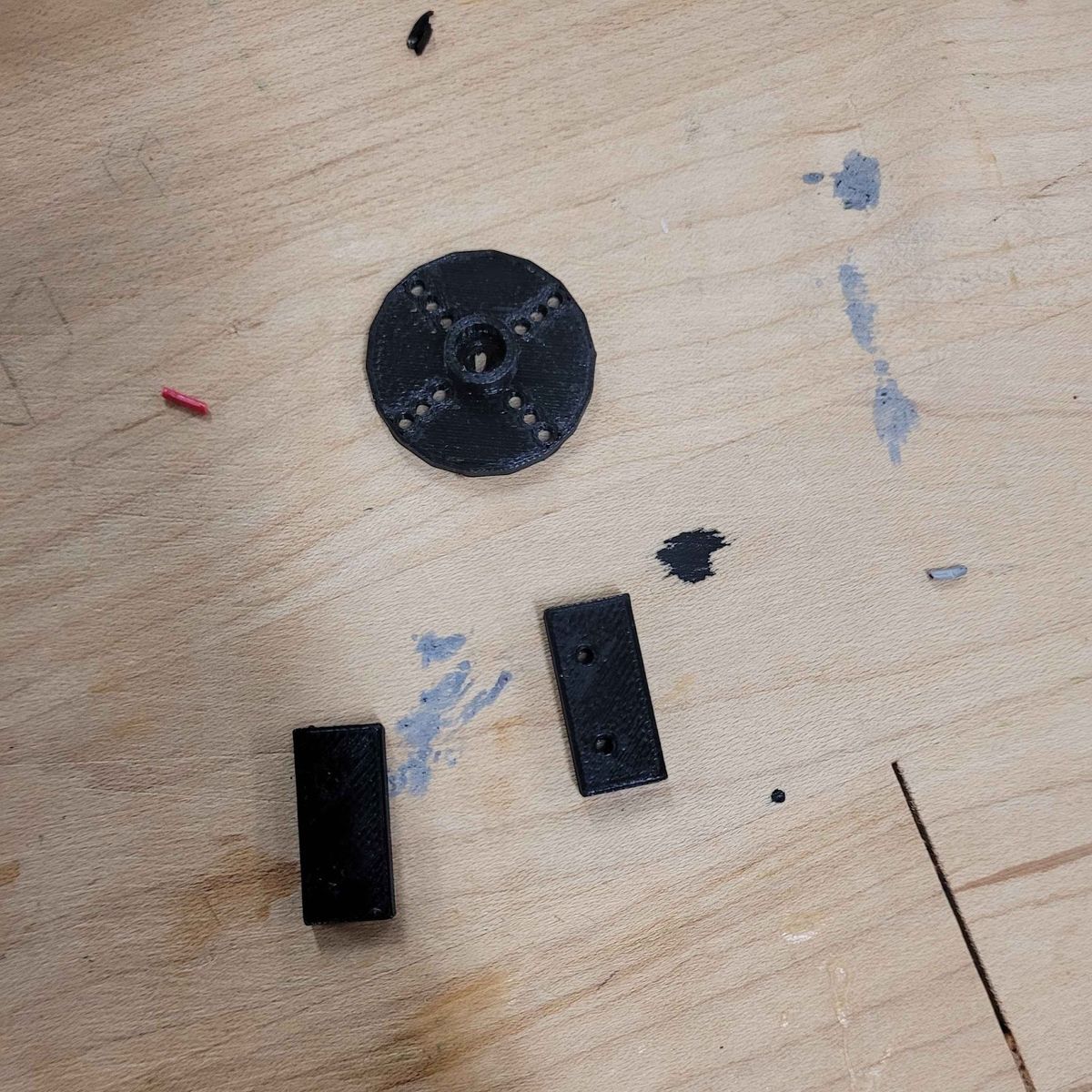 3D printed attachments to help secure the servos on to cardboard pieces