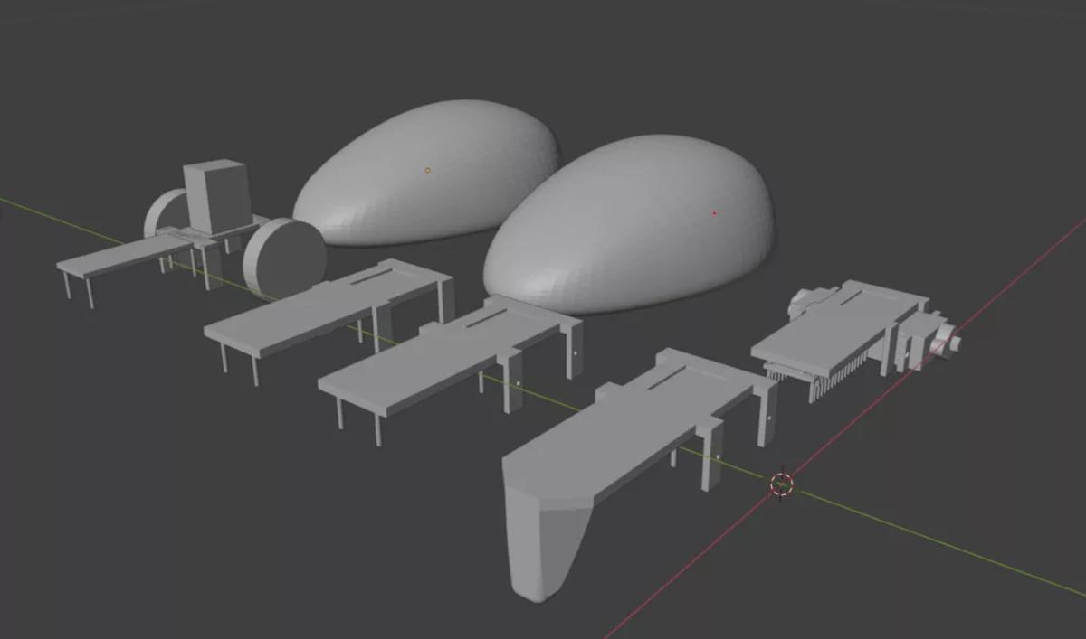 Iterations of the internal structure and external case in 3D software