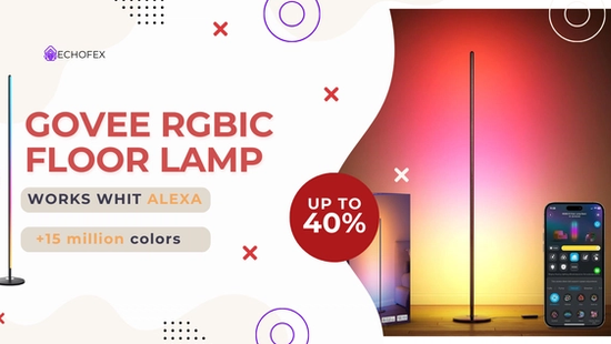 Govee RGBIC Floor Lamp Basic – Smart LED Corner Lamp with Music Sync