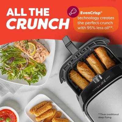 Instant Pot Vortex Plus 4-Qt Stainless Steel Air Fryer – 6-in-1 with Custom Smart Programs & Touchscreen view 1