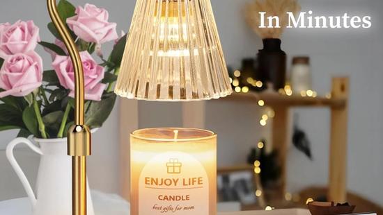 seenlast Adjustable Electric Candle Warmer Lamp with Timer and Dimmer