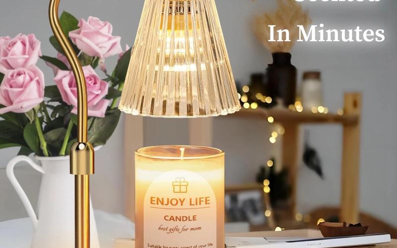 seenlast Adjustable Electric Candle Warmer Lamp with Timer and Dimmer