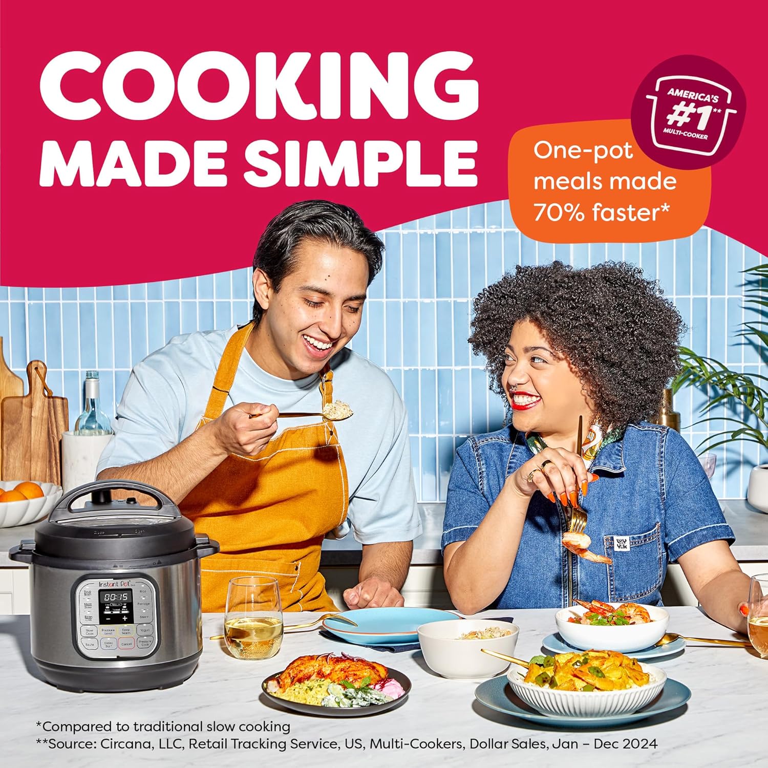 Instant Pot Duo Mini 3-Quart 7-in-1 Electric Pressure Cooker – Stainless Steel Compact Multi-Cooker