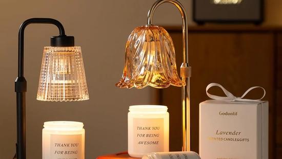 GODONLIF Candle Warmer Lamp, Adjustable Height with Timer & Dimmer