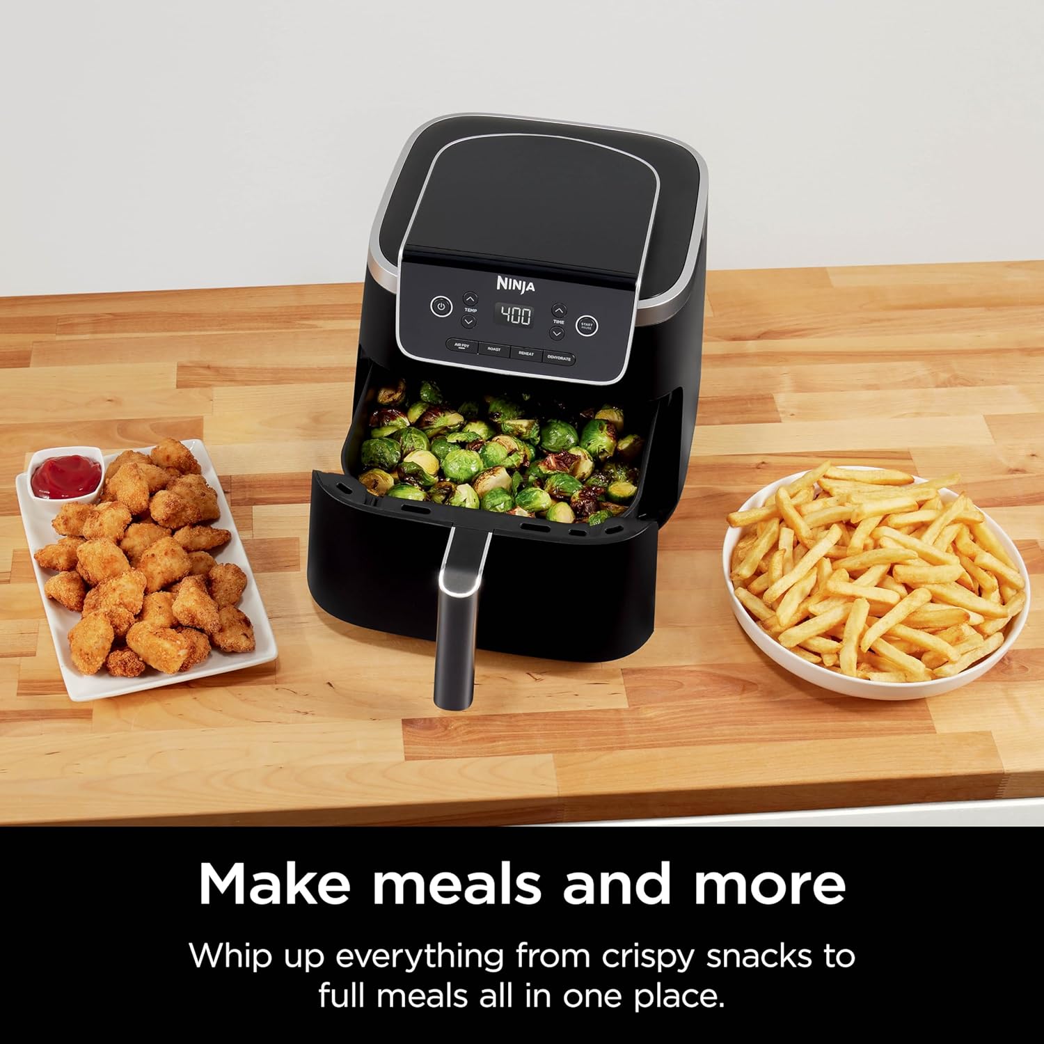 Ninja Air Fryer Pro 4-in-1 (AF141) 5-Quart – Air Fry, Roast, Reheat, Dehydrate