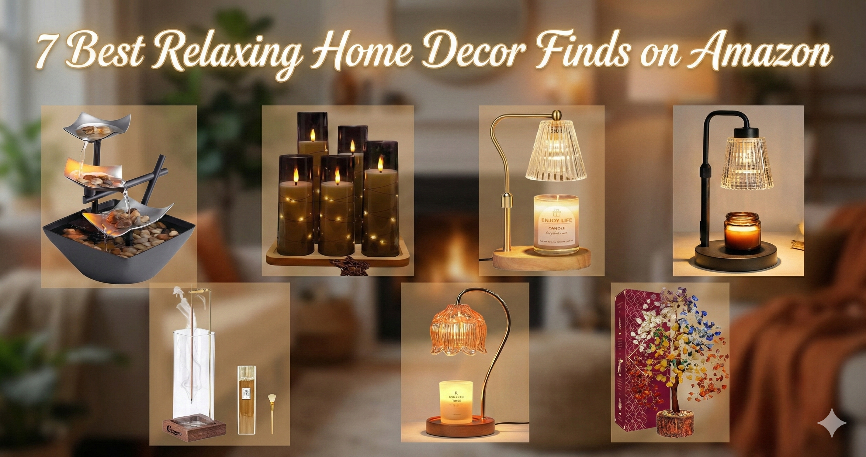7 Best Relaxing Home Decor Finds on Amazon: Candle Warmers, LED Candles, Incense & Water Fountains