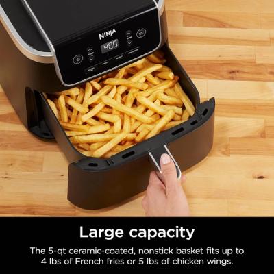 Ninja Air Fryer Pro 4-in-1 (AF141) 5-Quart – Air Fry, Roast, Reheat, Dehydrate view 2