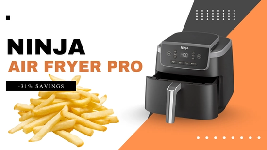Ninja Air Fryer Pro 4-in-1 (AF141) 5-Quart – Air Fry, Roast, Reheat, Dehydrate