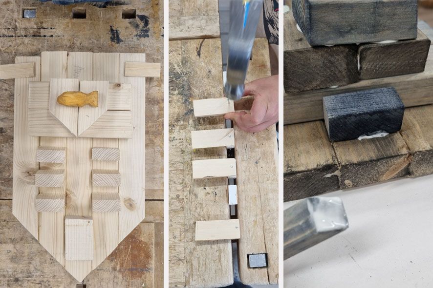 biter festes på båt