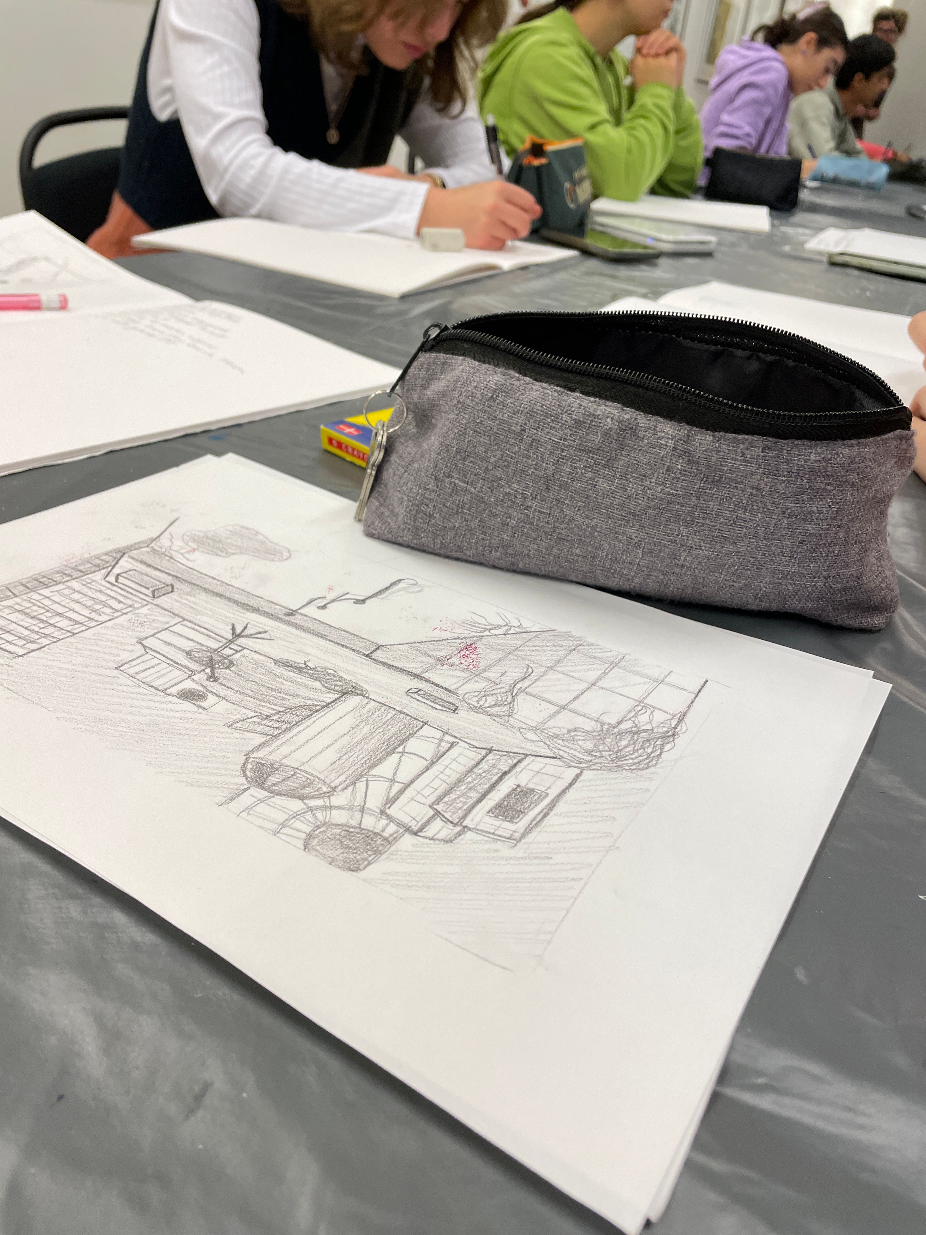 Skisse til radering på plexi.