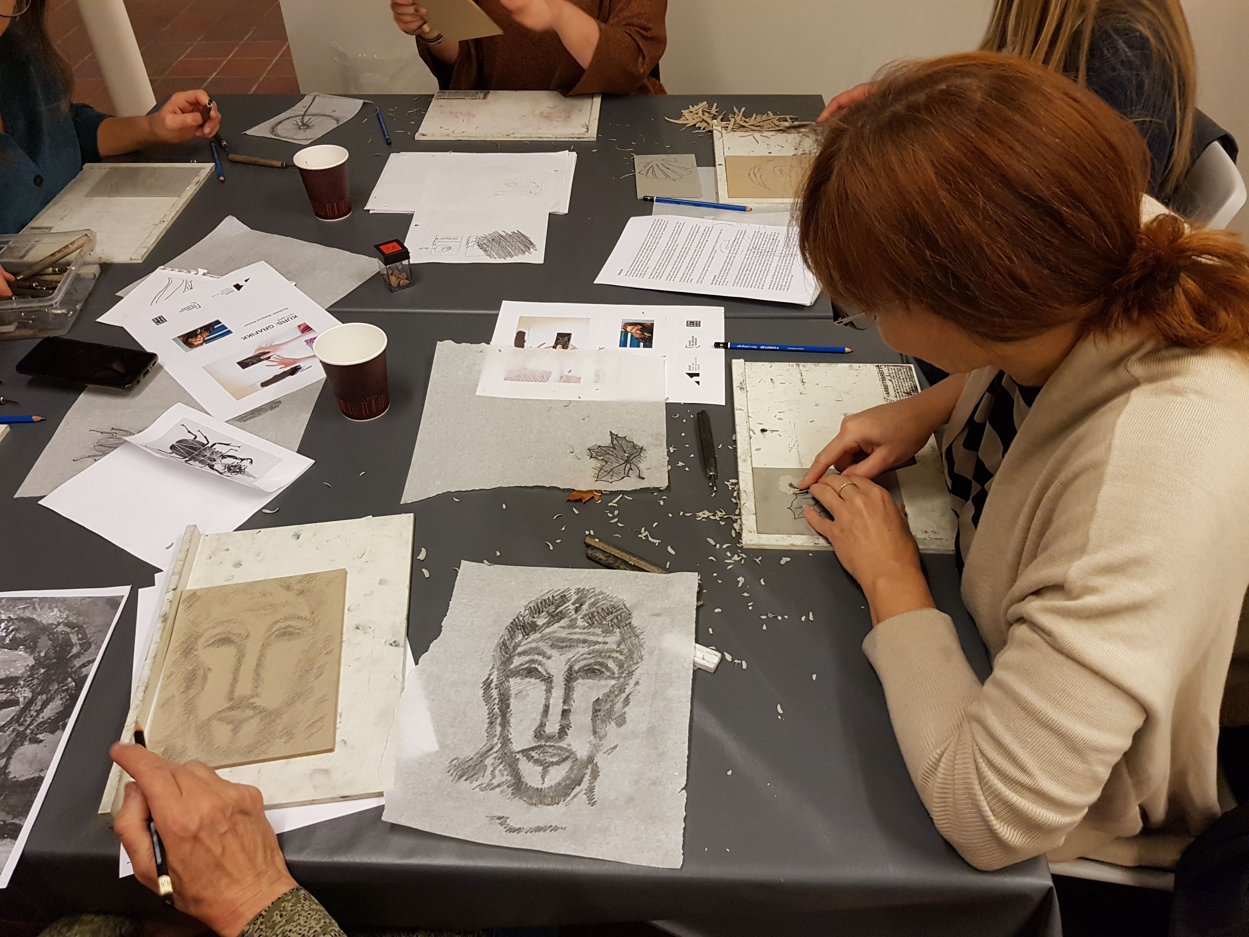 Kurs i linosnitt - Kunst og design i skolen
