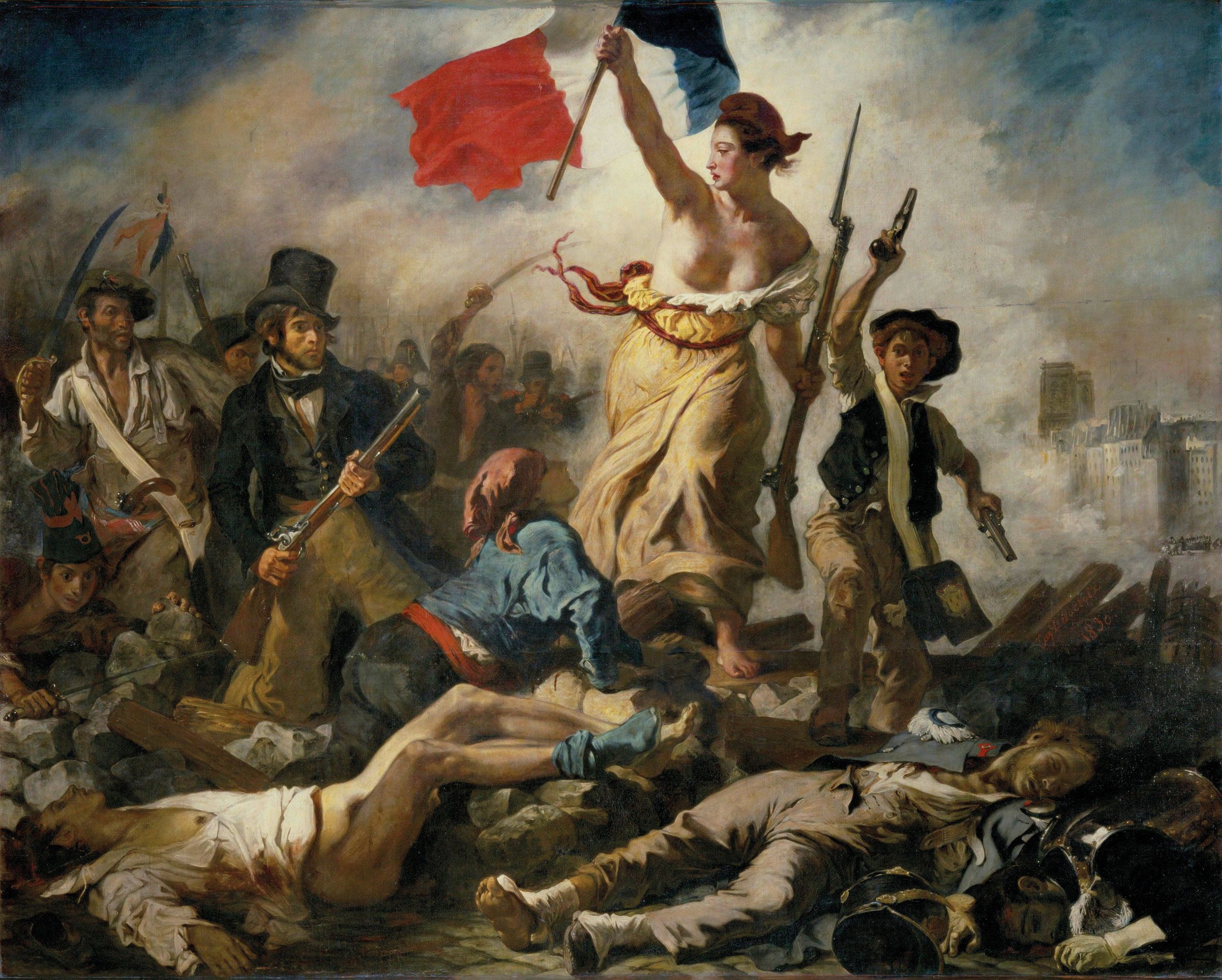 Eugène Delacroix, La Liberté guidant le people (Friheten fører folket), 1830