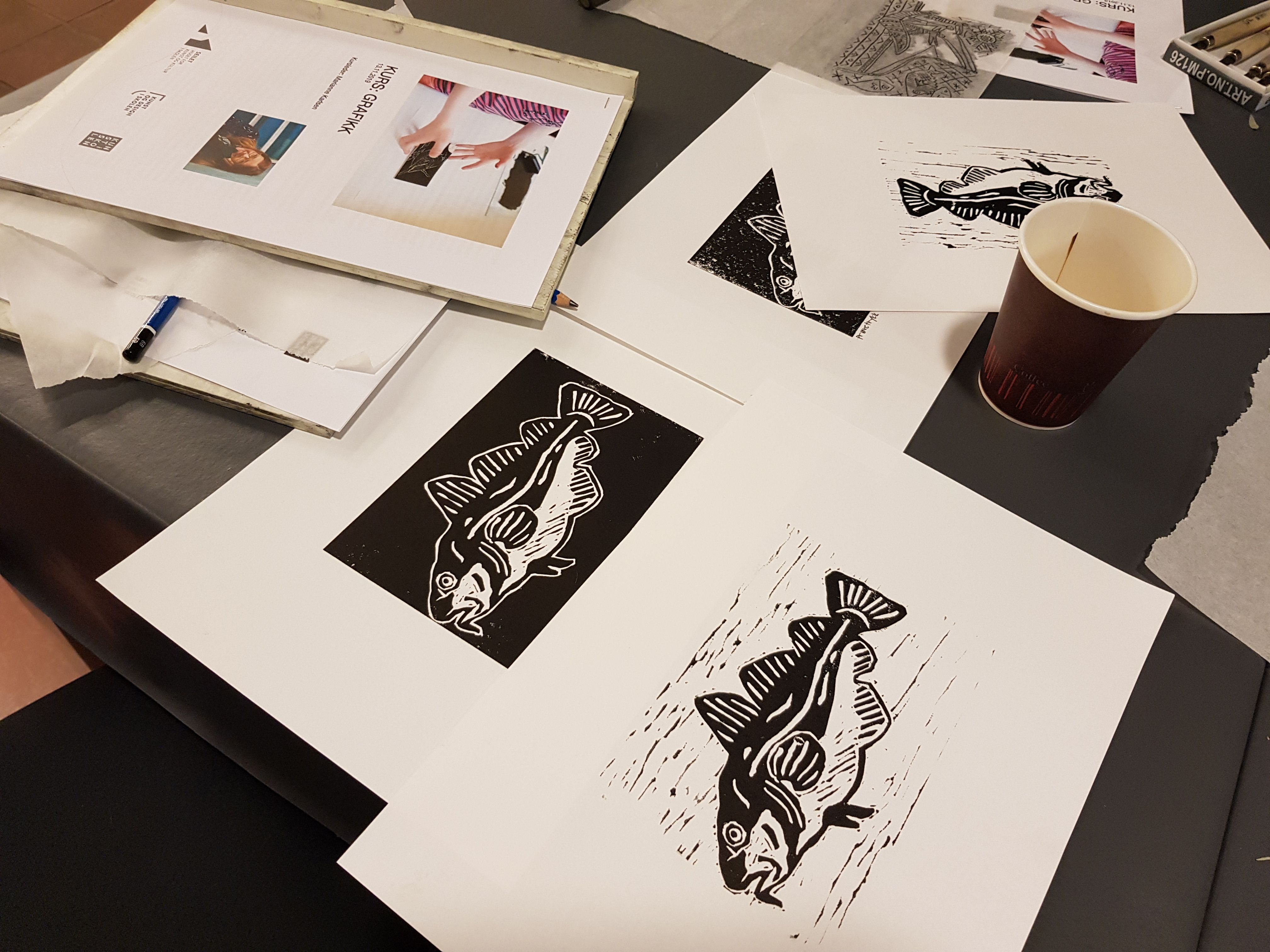 Kurs i linosnitt - Kunst og design i skolen