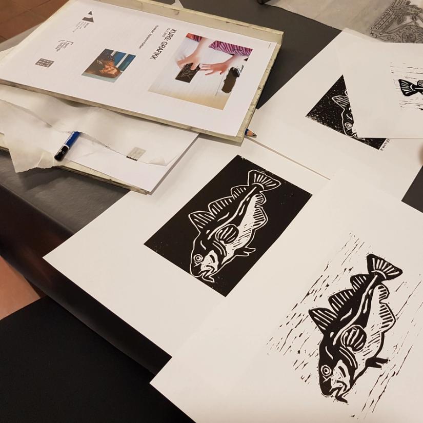 Kurs i linosnitt - Kunst og design i skolen