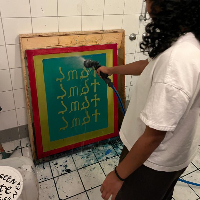 Kurs i silketrykk - Kunst og design i skolen