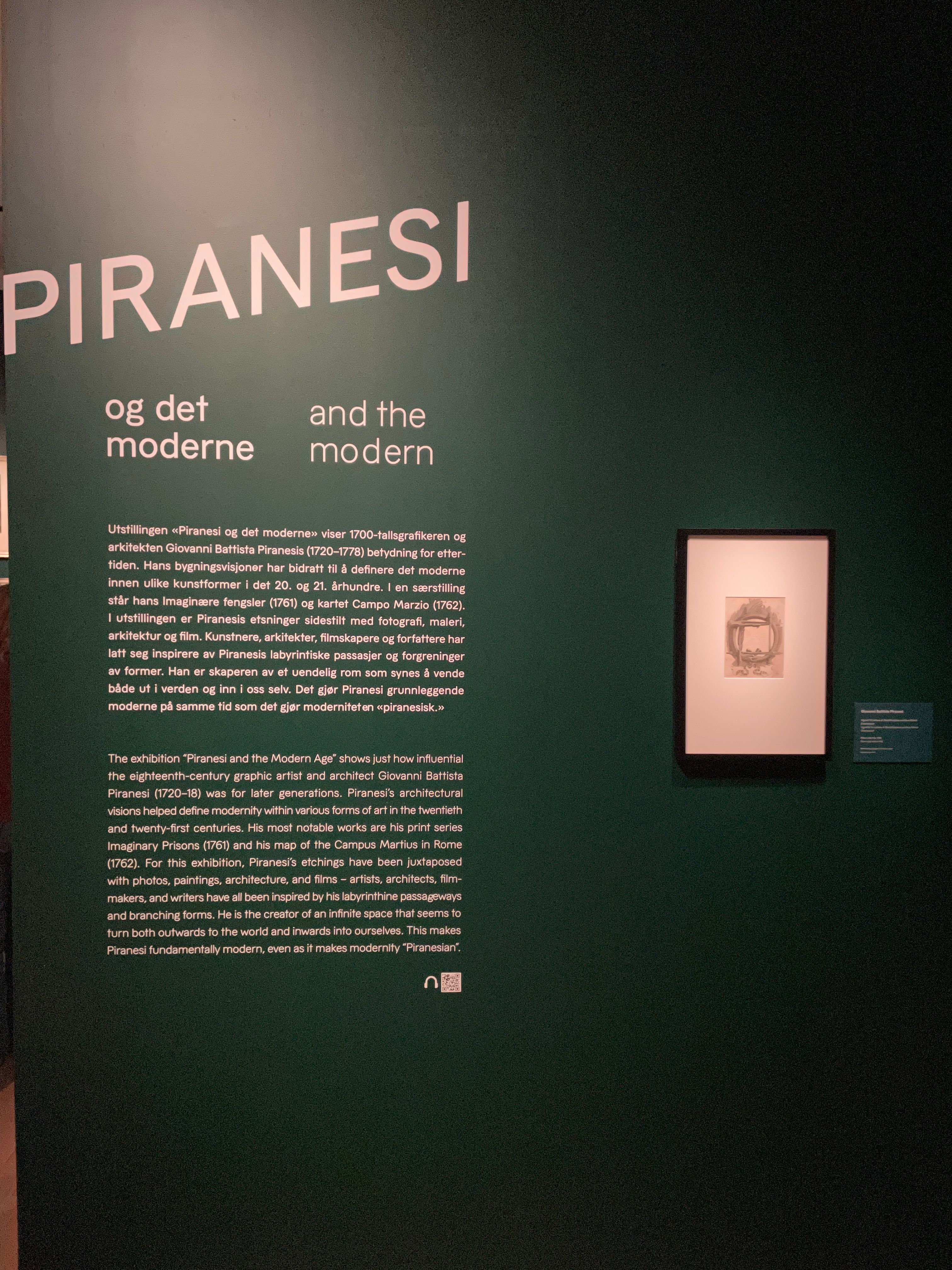 Piranesi og det moderne - flott utstilling på Nasjonalmuseet!
