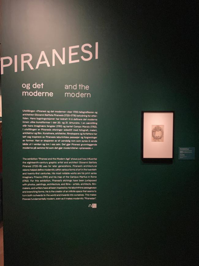 Piranesi og det moderne - flott utstilling på Nasjonalmuseet!
