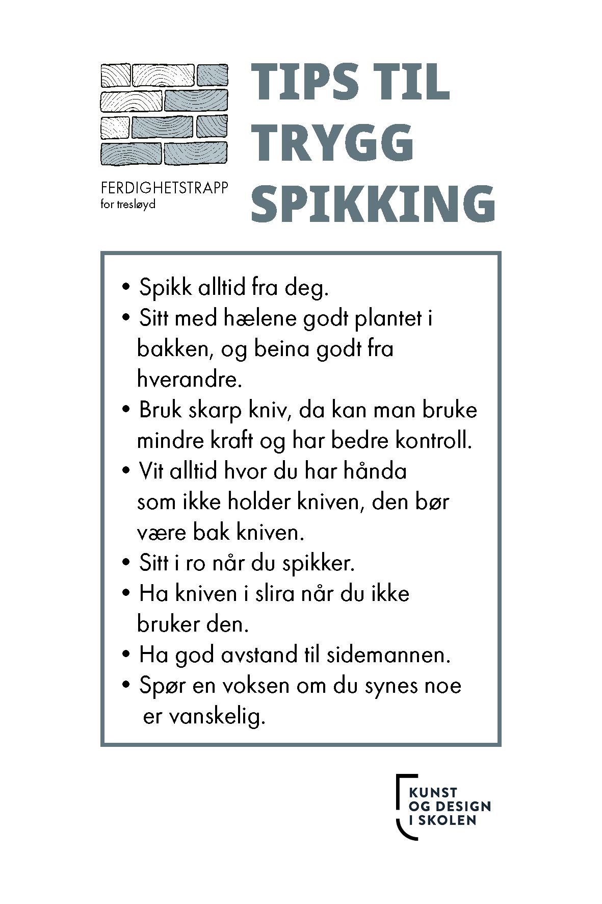 plakat trygg spikking