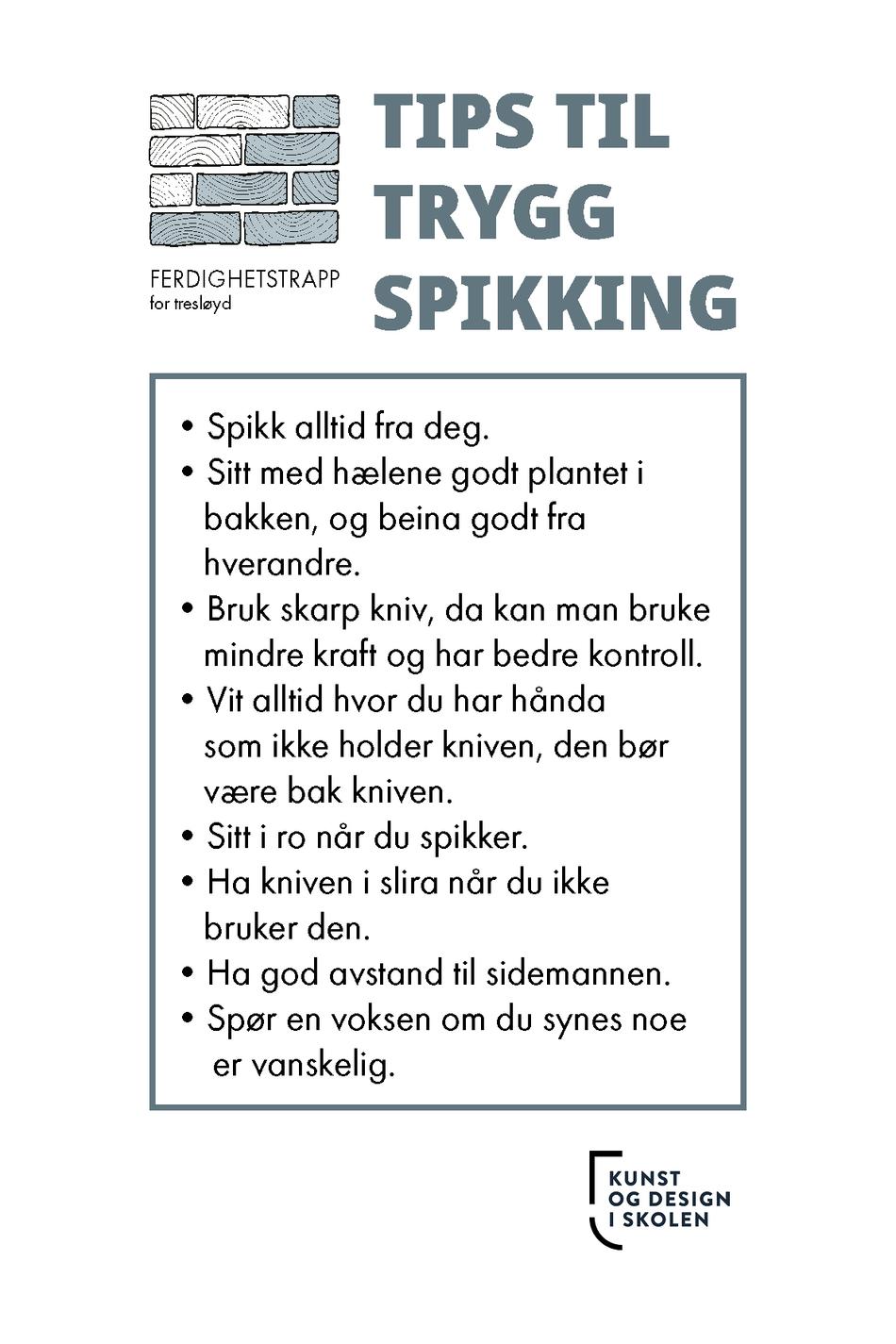 plakat trygg spikking