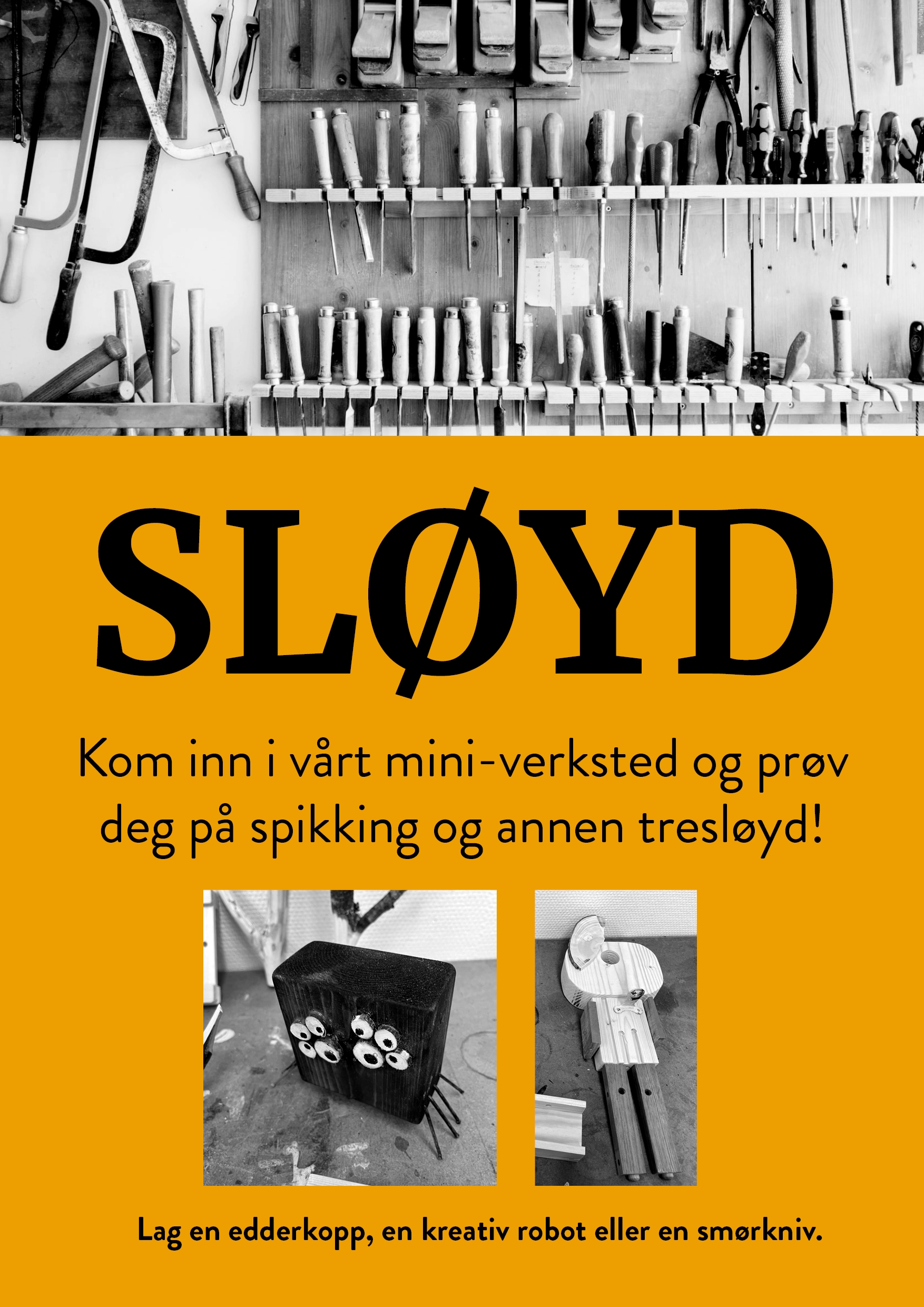 plakat med info om sløyd