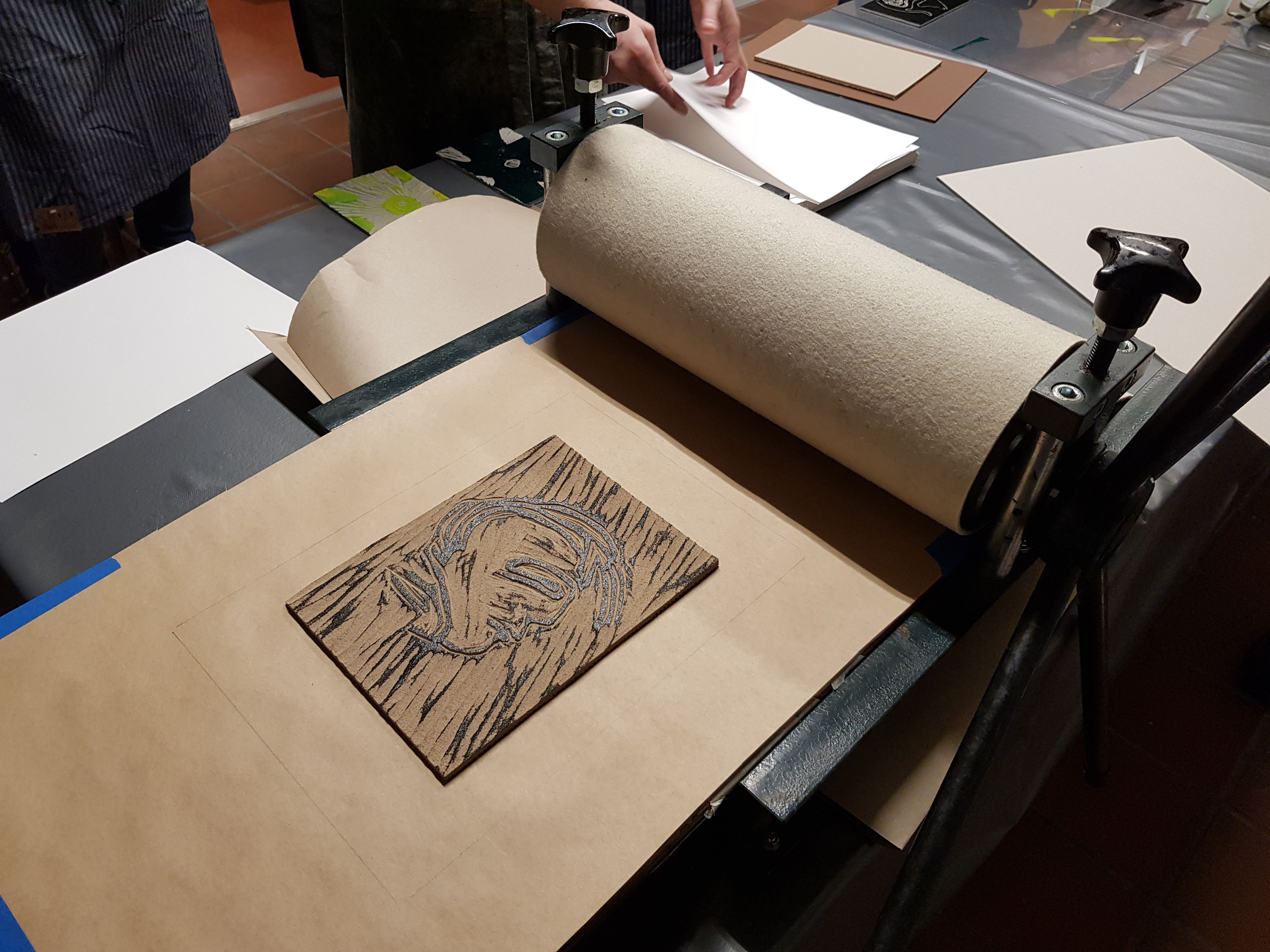 Kurs i linosnitt - Kunst og design i skolen
