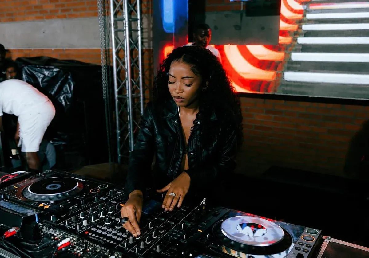 Uncle Waffles DJing in South Africa in 2022