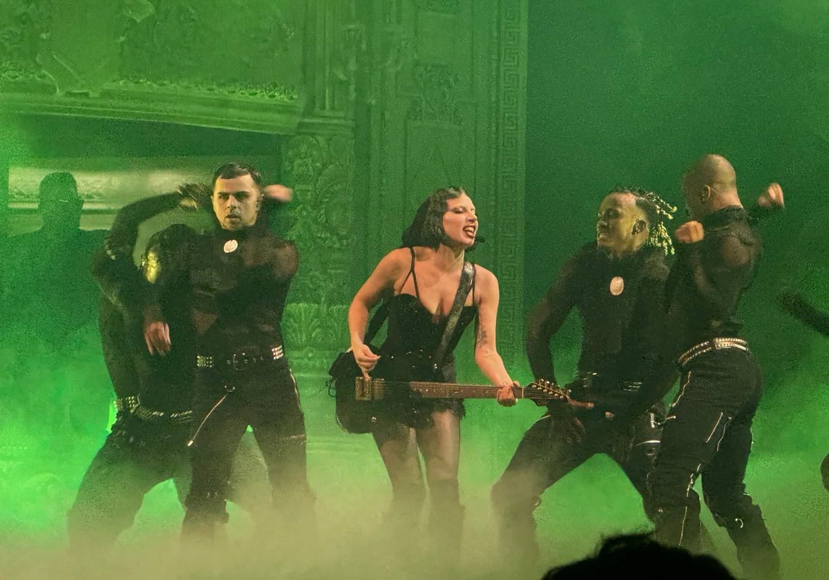 Lady Gaga performing Garden of Eden during The Mayhem Ball in Los Angeles in July 2025