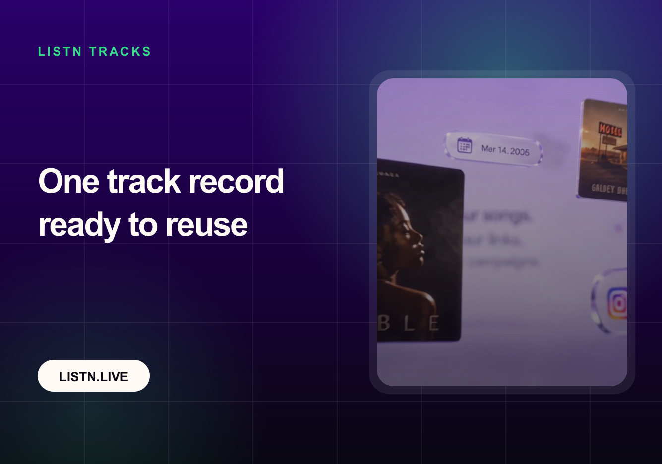 LISTN Tracks: One Reusable Record for Every Release — LISTN product update