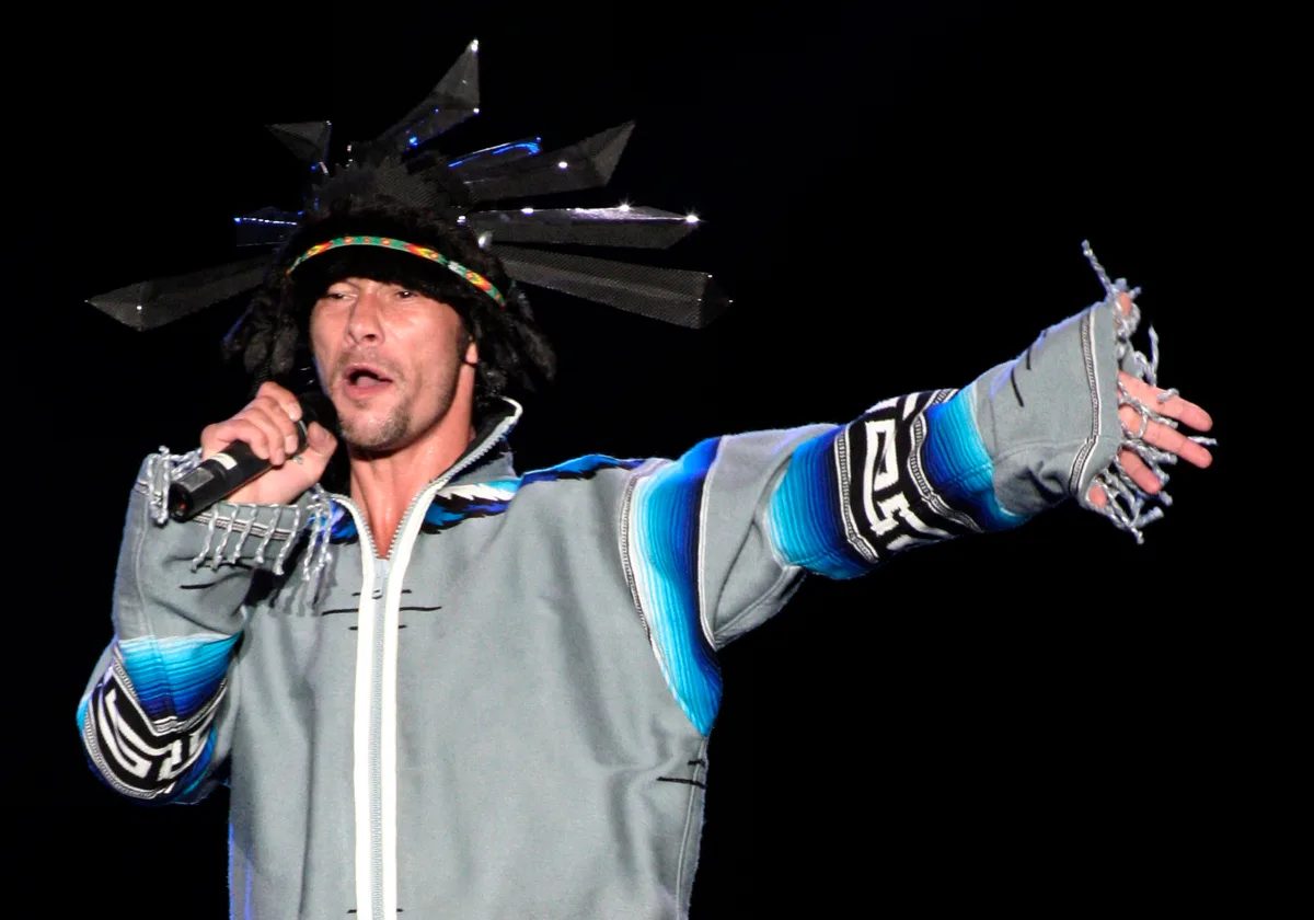 Jay Kay of Jamiroquai performing at the Lovebox festival in London in 2006