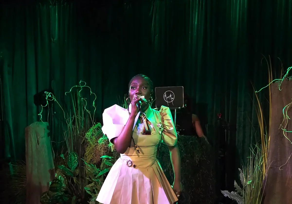 Doechii performing at the Grammy Museum in Los Angeles