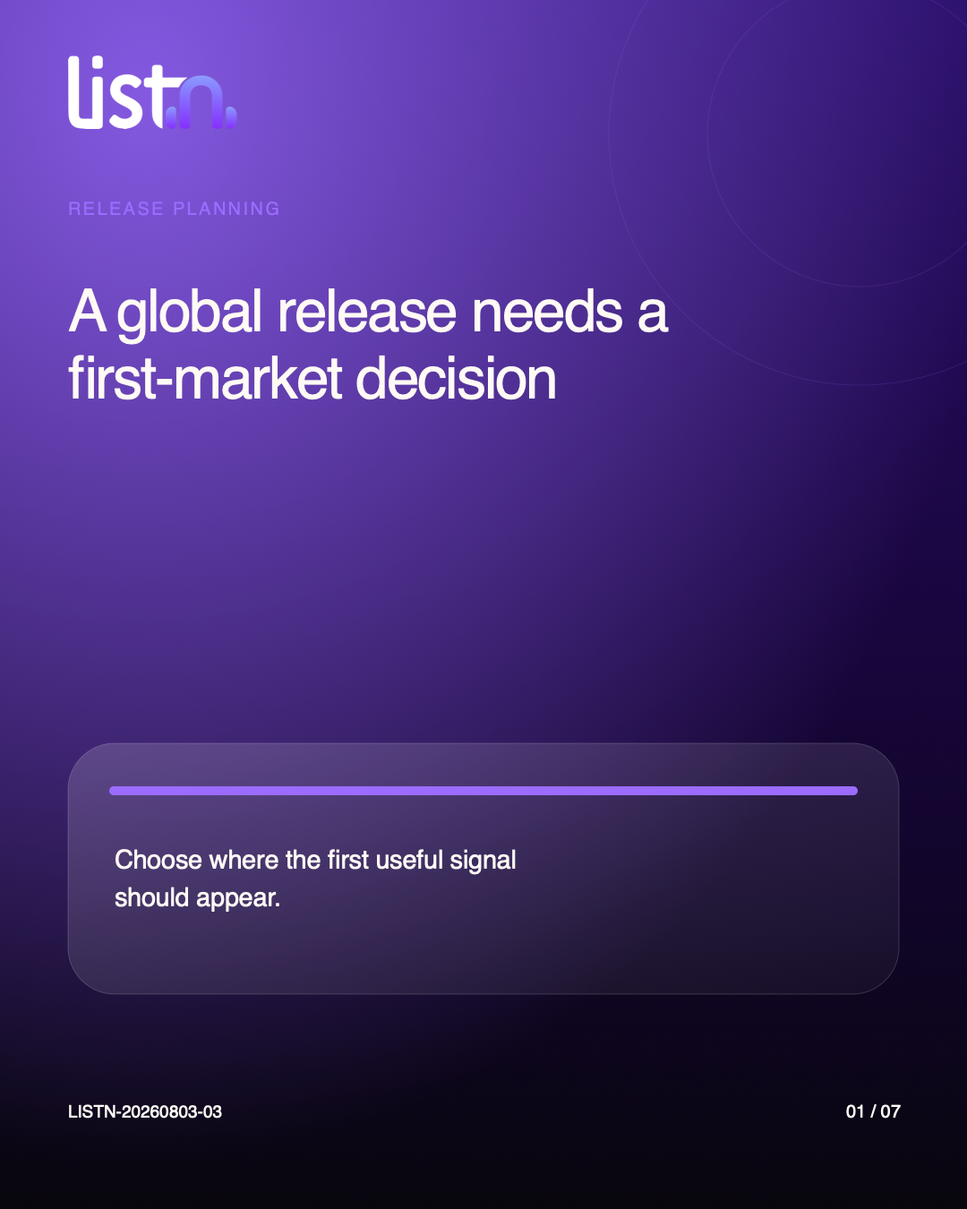 International music promotion first-market decision framework by LISTN