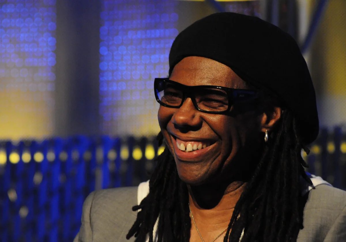 Nile Rodgers smiling during a music conference in Seattle