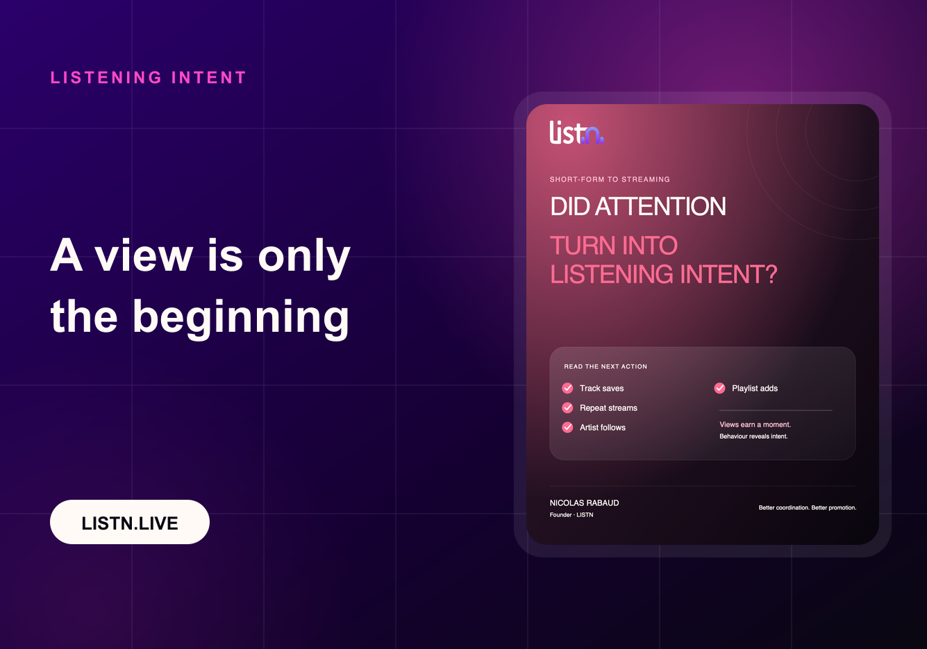 Short-Form Music Marketing Metrics: From Views to Listeners — LISTN practical guide