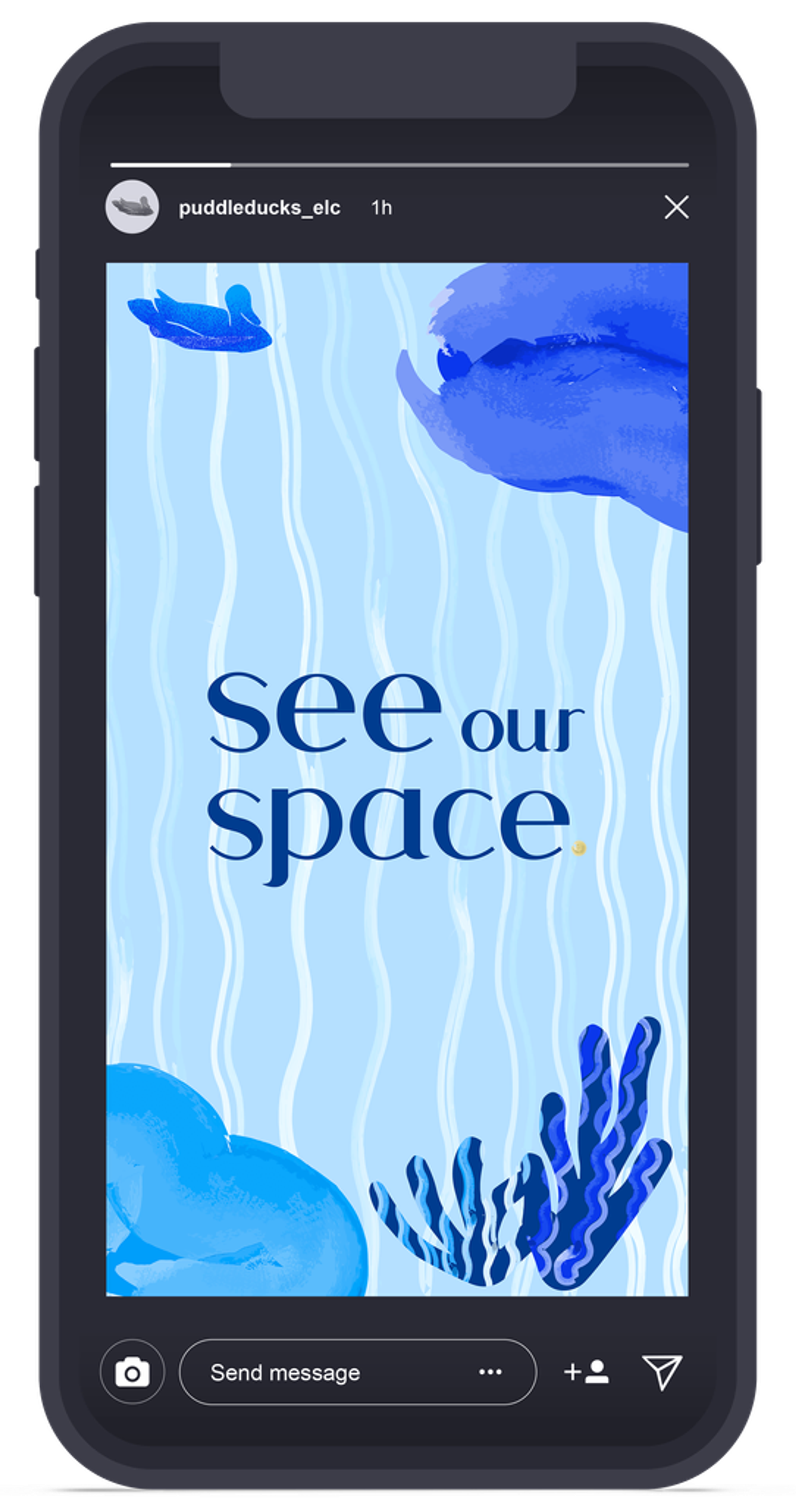 Instagram mockup — ‘see our space’