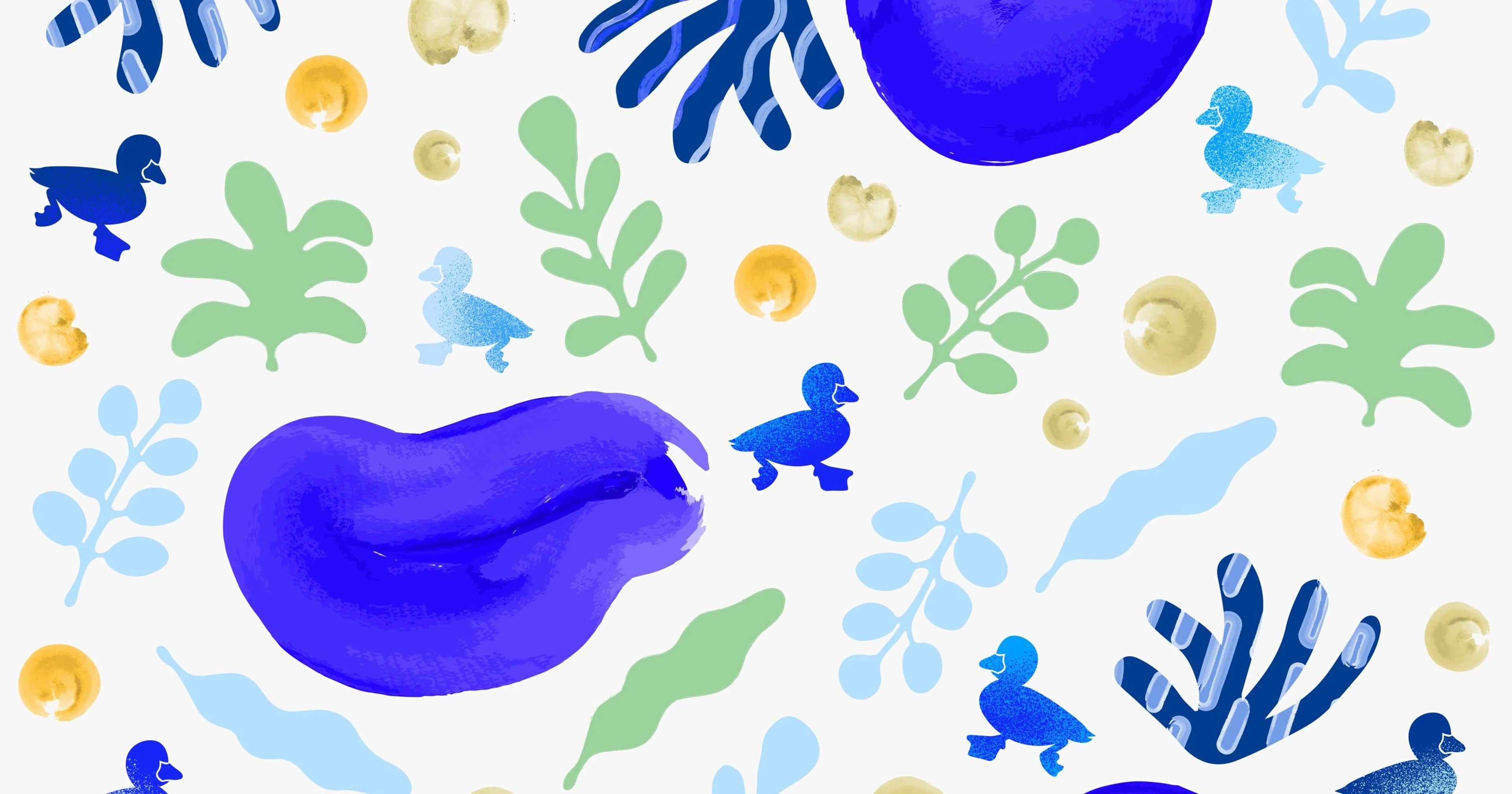 Puddleducks watercolour pattern
