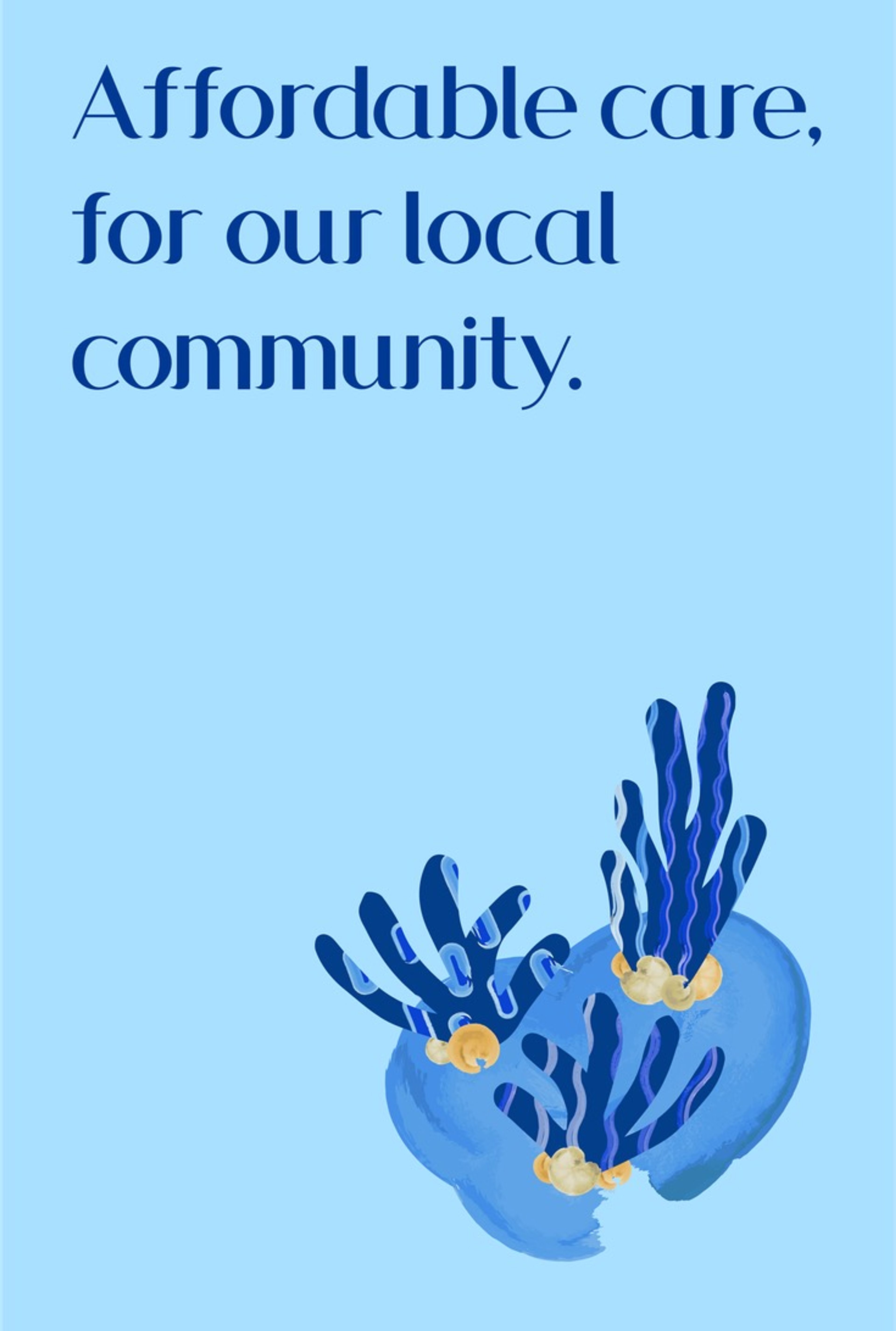 Poster — ‘Affordable care for our local community’
