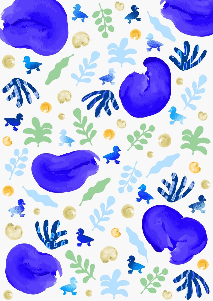 Puddleducks watercolour pattern