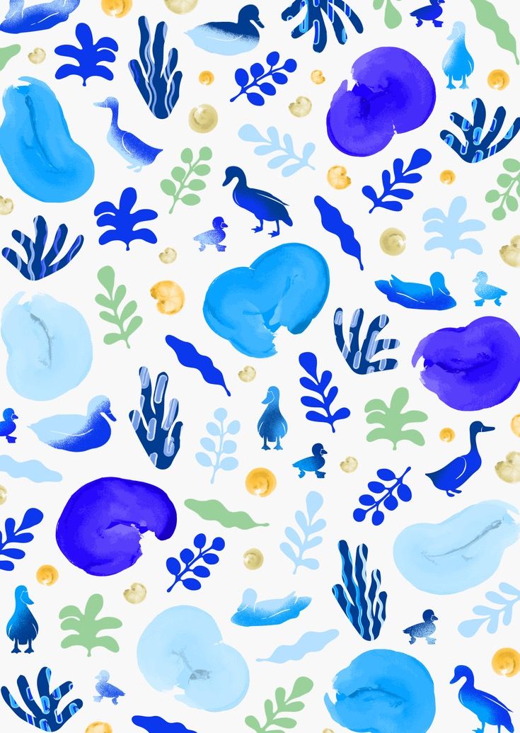 Puddleducks watercolour pattern