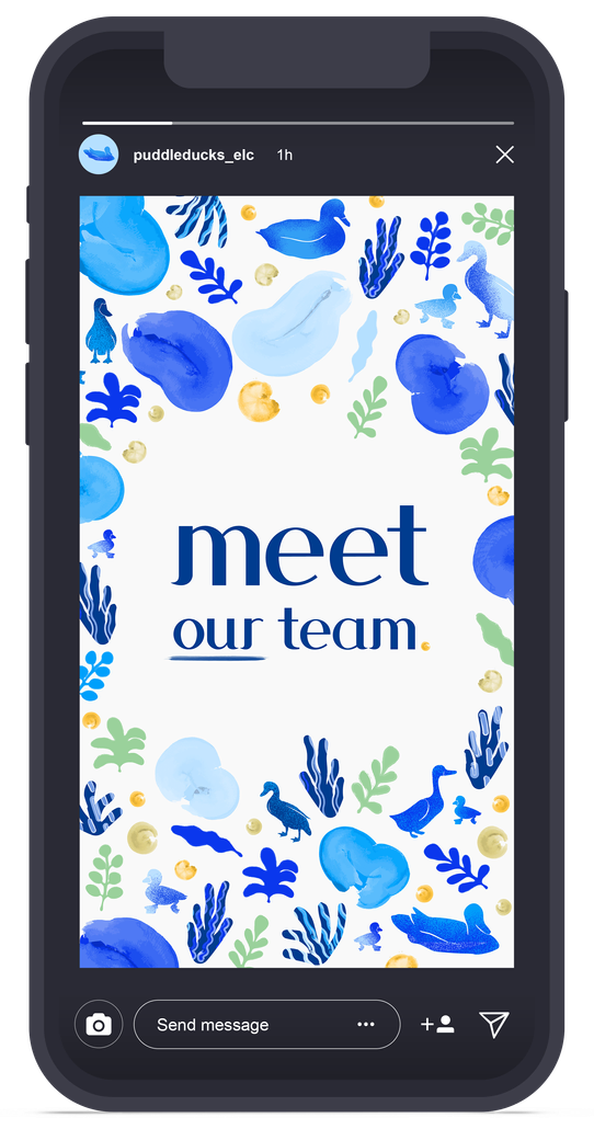 Instagram mockup — ‘meet our team’
