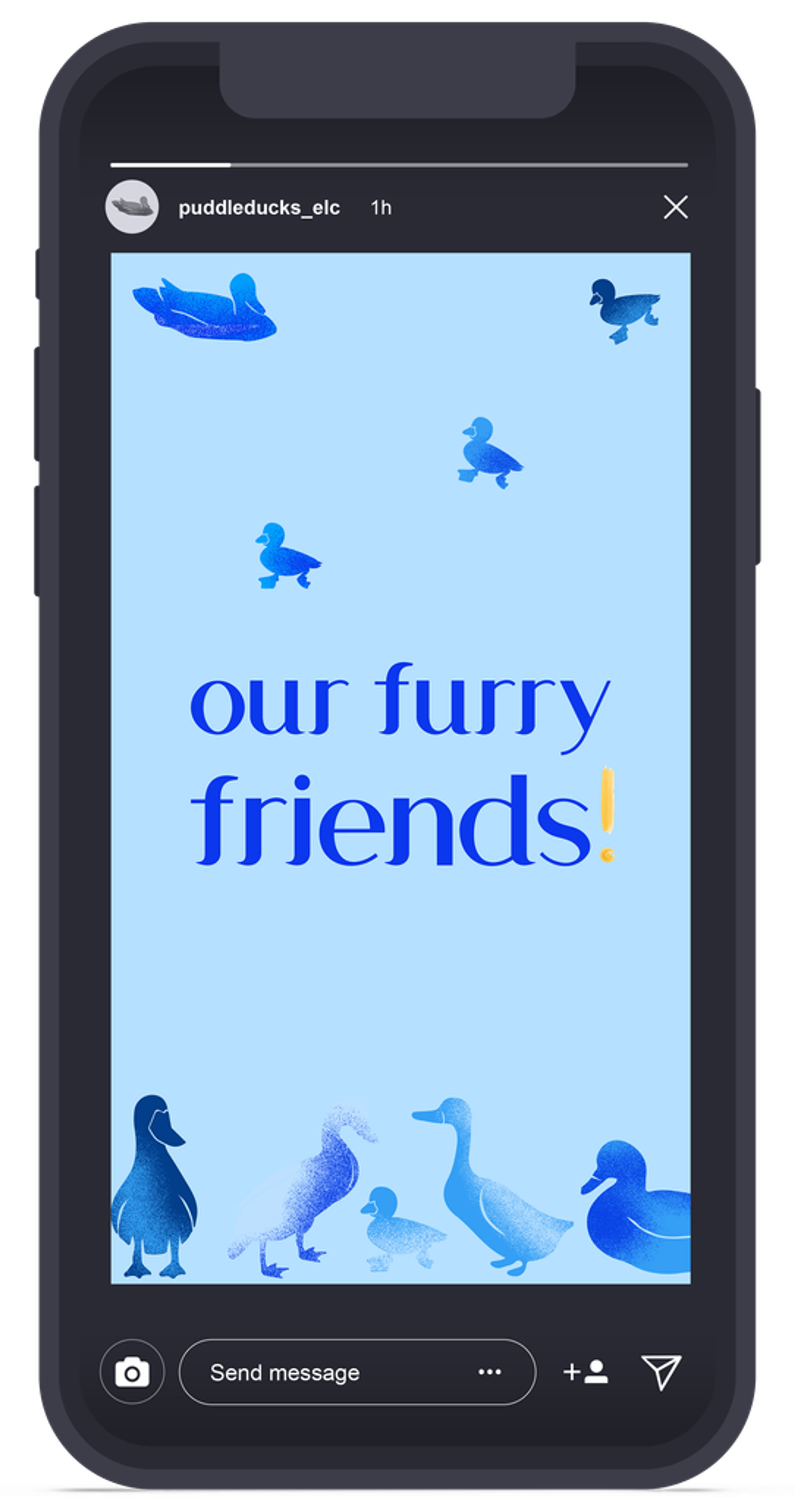Instagram mockup — ‘our furry friends’