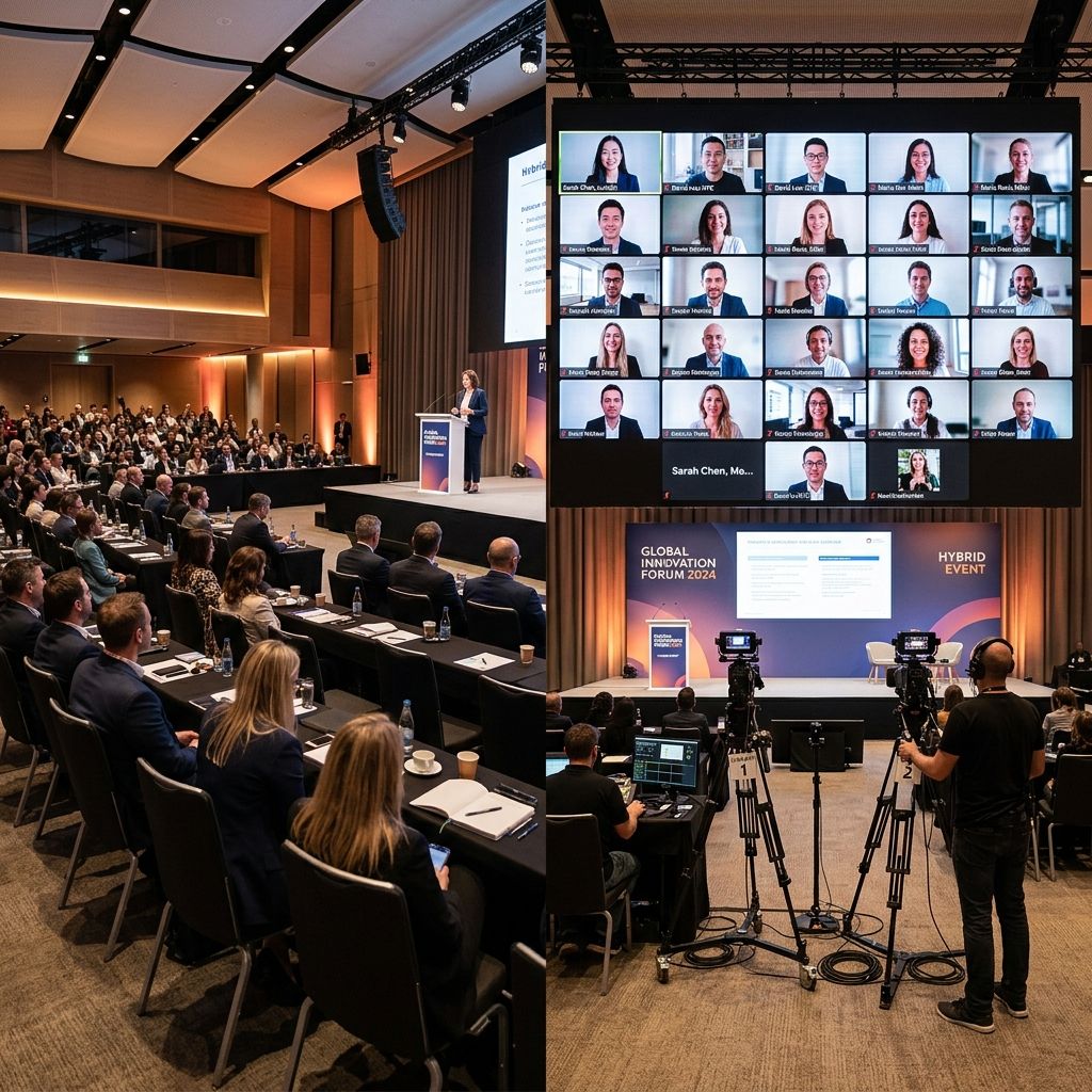 Configuración de evento híbrido - presencial y digital