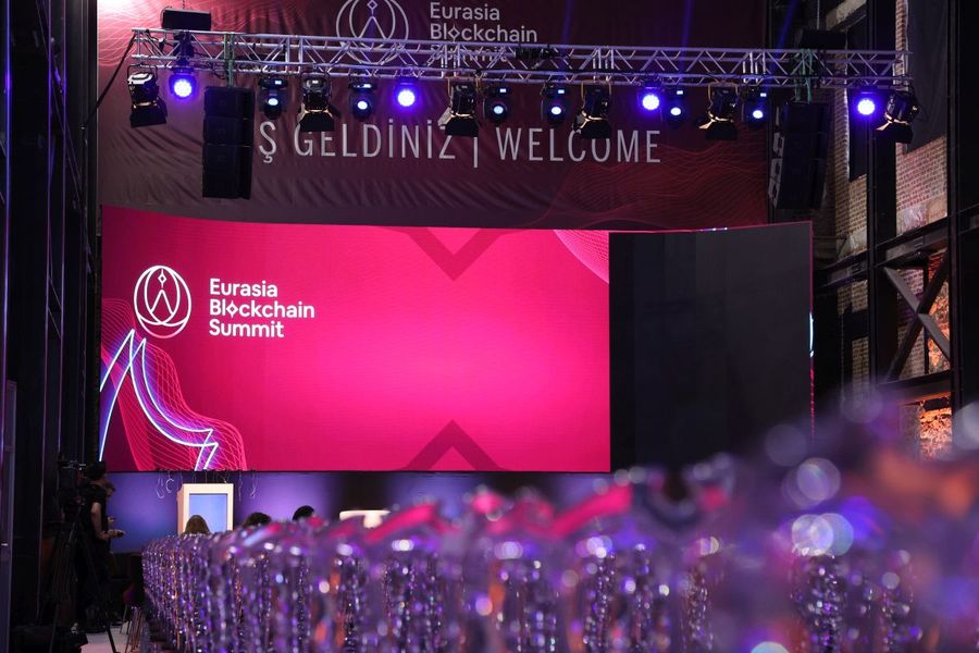 Teste mobili montate su americane e grande LED wall all’Eurasia Blockchain Summit di Istanbul