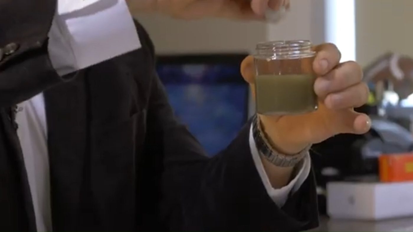 Gel flocculant clarifying stormwater in a bench-scale demonstration